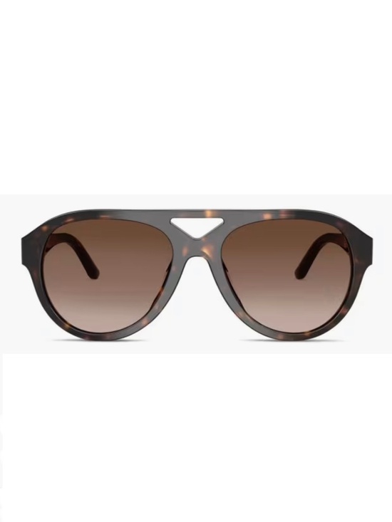 New Tory Burch Miller Pilot Sunglasses TY7233U Dark Tortoise/Brown Gradient